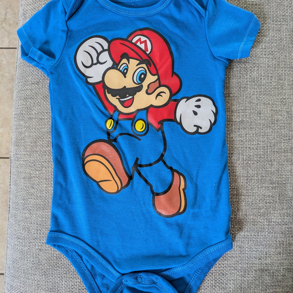 Nintendo Blue and Red Bodysuit with Mario Design